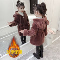 2020 Winter Jacket for Girls Coat Hooded Warm Fur Fleece Coat for Kids Clothing Pink black Jacket Outfits Children Snowsuit