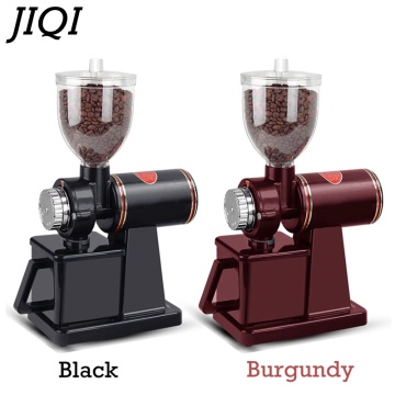 JIQI Electric Coffee grinder Coffee mill Bean grinder machine flat burrs Grinding machine 220V/110V Red/Black EU US