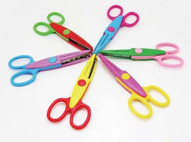 6PCS Scrapbook photo album DIY Laciness Zig Zag scissor creative diary craft cut handicraft handmade school paper pinking shear