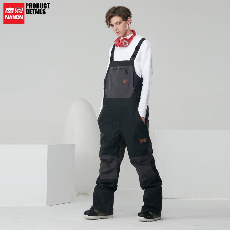NANDN Ski pants snowboard ski strap pants waterproof and wear-resistant Men woman