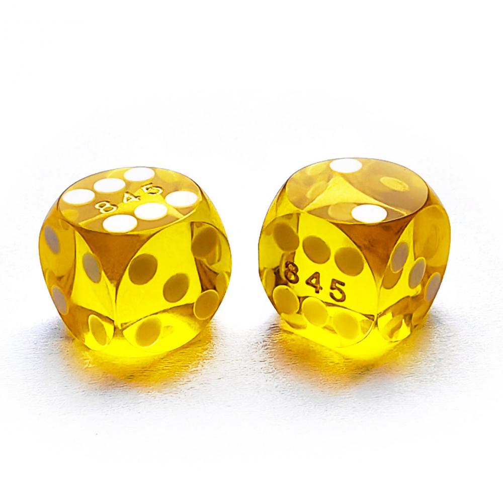 Bescon Dice Professional Precision Dice Round Corner 9/16" (14.3mm) with Random Serial Number, Precision Cut Dice 14.3MM