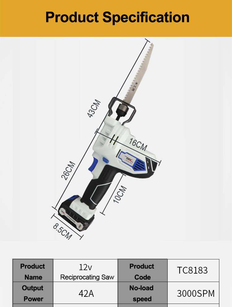 NEWONE 12V Cordless electric lithium Hand Reciprocating Saw and Angle Grinder combo kit Ideal for DIY Cutting Wood with battery