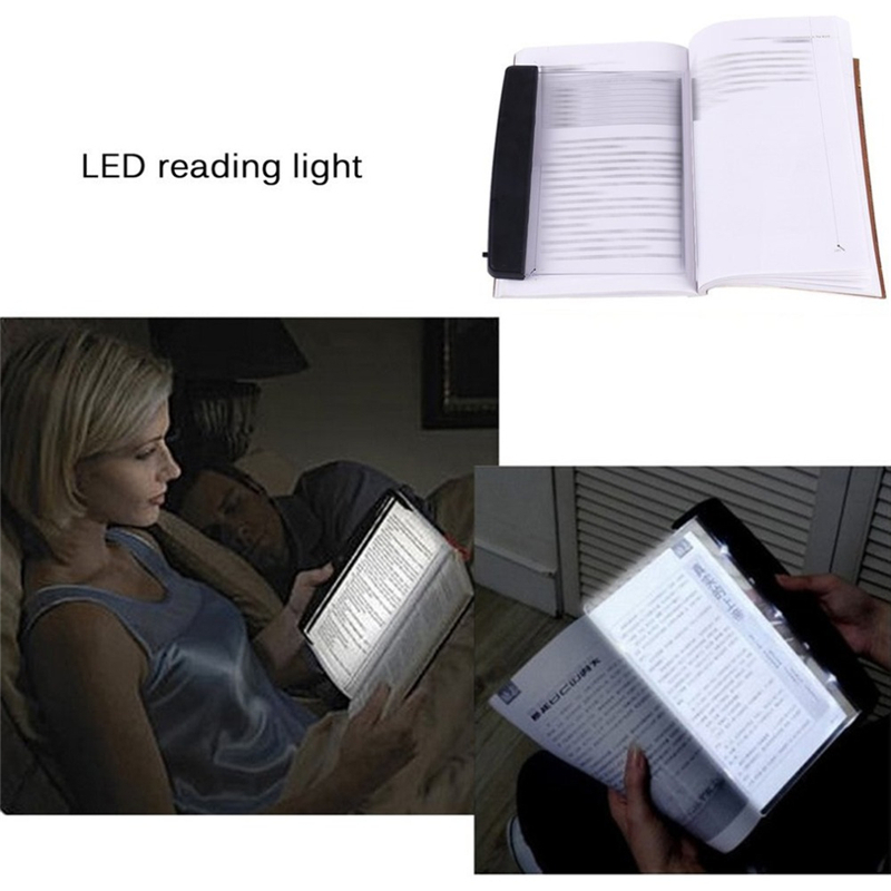 Novelty LED Book Light Eye protection Reading Night Light Flat Plate Portable Car Portable Outdoor Travel Panel Led Desk Lamps
