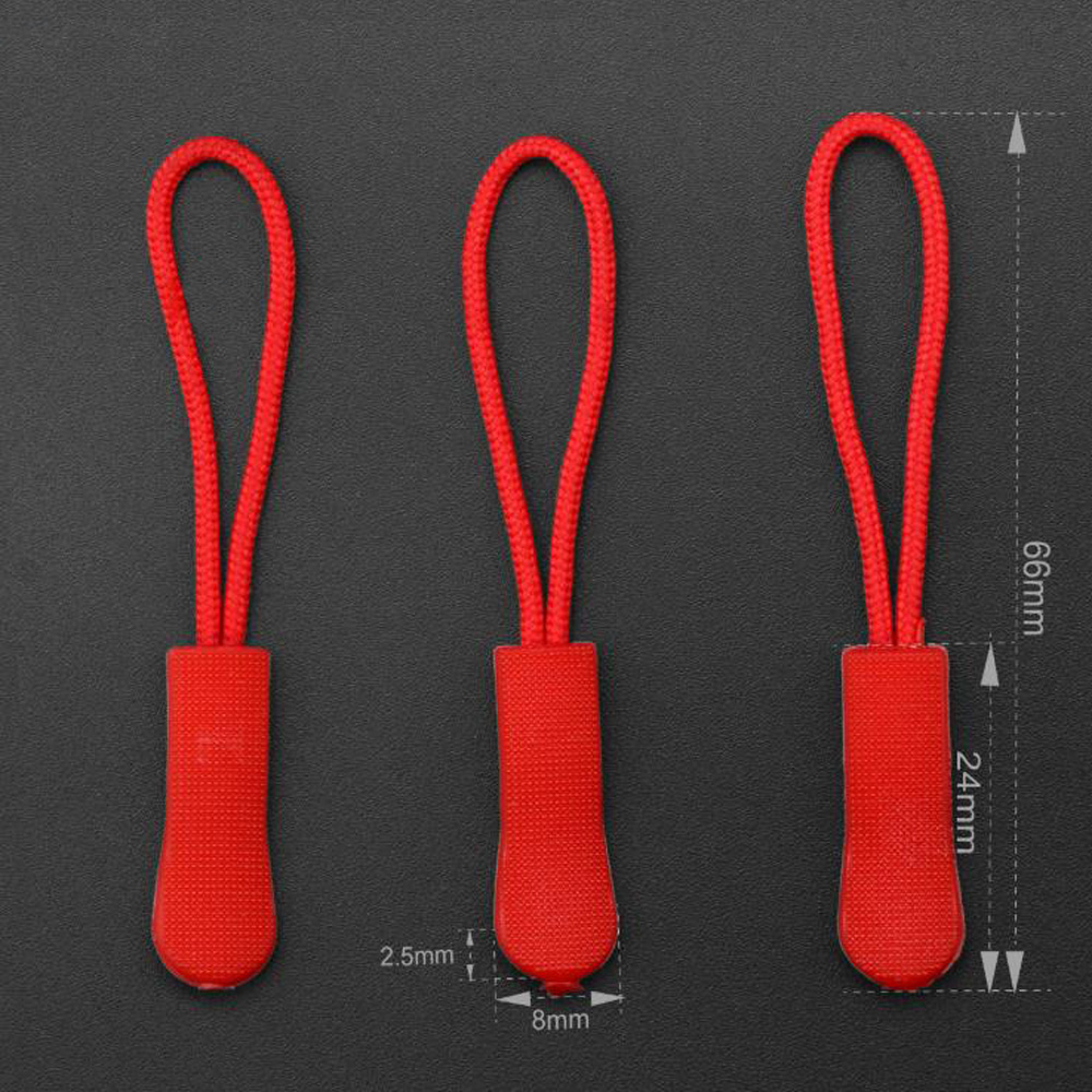 10PCS Zipper Pulls Extension Nylon Cord Tag Replacement for Clothes Backpacks Traveling Case Handbag Purse Tag Tents Replacement