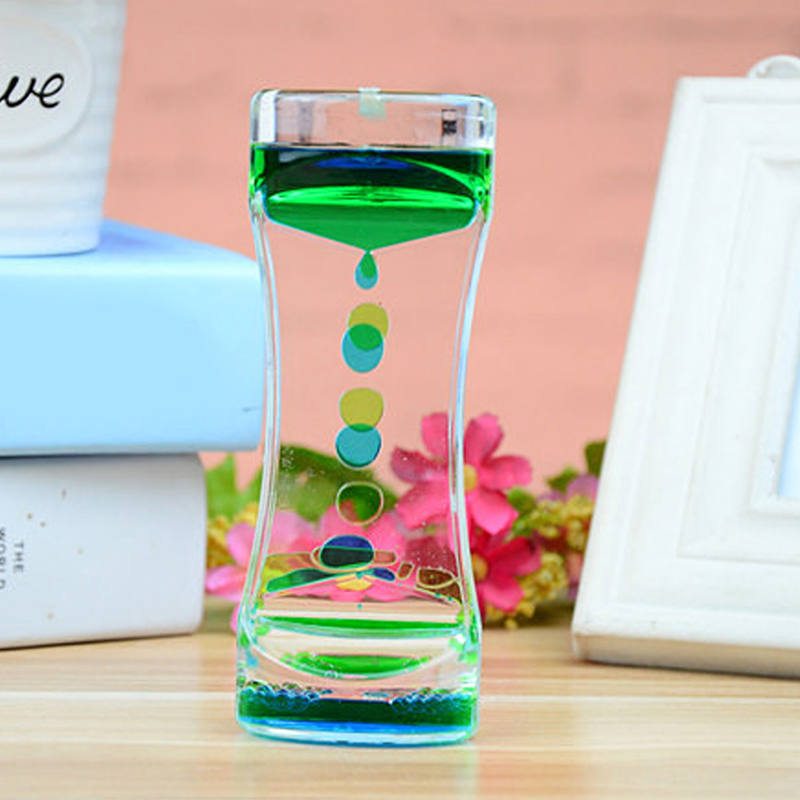 Floating Color Mix Illusion Liquid Oil Hourglass Timer Fun Classic Sensory Toys Hourglasses Home Tableware Decoration