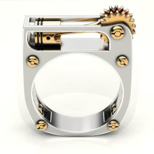 New personality geometric mechanical unisex ring fashion jewelry
