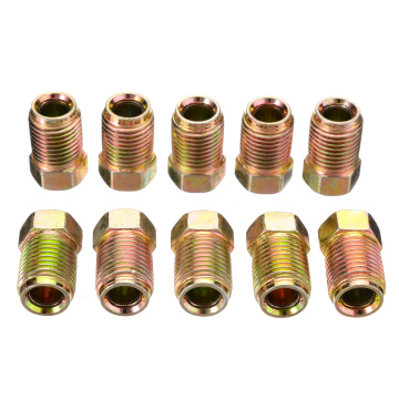 10pcs/set 10mm x 1mm Male Short Brake Pipe Screw Nuts Car Styling Nuts & Bolts For 3/16