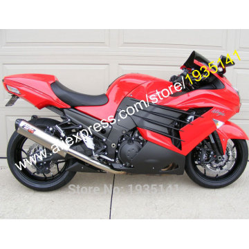 Body Kit For Kawasaki ZX14R 2012 2013 2014 2015 ZZR1400 ZX-14R Red Black Sportbike Fairing Kit (Injection molding)