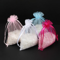 50 pcs 7*9 cm Organza Bags Drawable Wedding Party Decoration Gift Bags Pouches Jewelry Packaging tulle fabric Bags 19 Colors