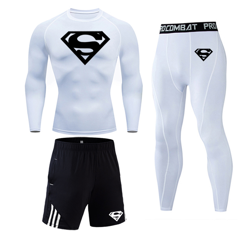 Men's Clothing Winter first layer Thermal underwear Long johns Warm Long sleeve Tights Fitness leggings skin Compression suit