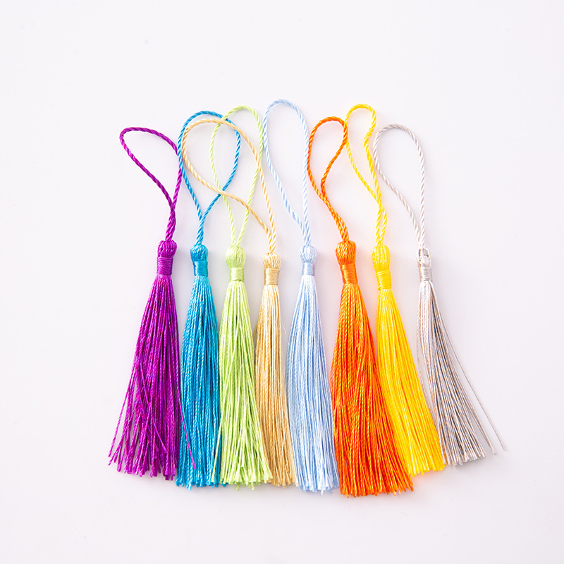 50pcs/Pack 13cm Color Polyester Silk Tassels DIY Craft Bookmark Curtain Jewelry Hang Rope Fringe Trim Clothes Sewing Accessories