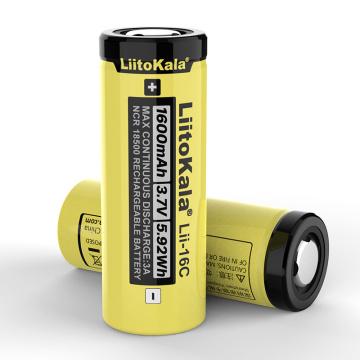 2020 LiitoKala Lii-16C 18500 1600mAh 3.7 V rechargeable battery Recarregavel lithium ion battery for LED flashlight