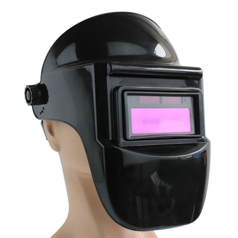 Solar Auto Darkening Black Protective Mask Welding Helmet Arc Tig Mig Head-Mounted Headband Anti-Glare Lens Welder Mask