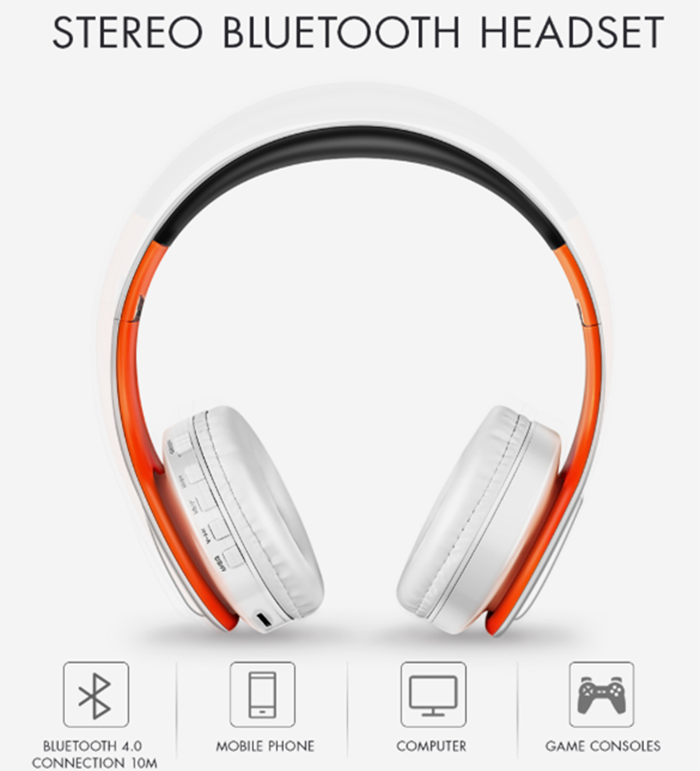 Wireless Headphones Bluetooth Earphone Stereo Bluetooth Headphones Foldable Headset FM With Mic Headphone Support SD Card Music