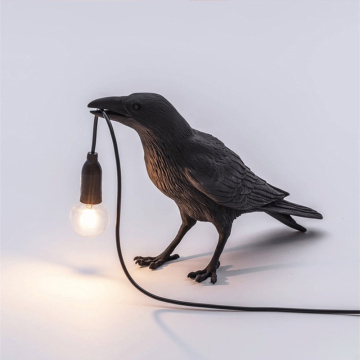 LED Seletti Bird Lamp Night Light Designer Resin Crow Wall Light Modern Table Lamp Home Decor Art Light Fixtures USB Powered D30