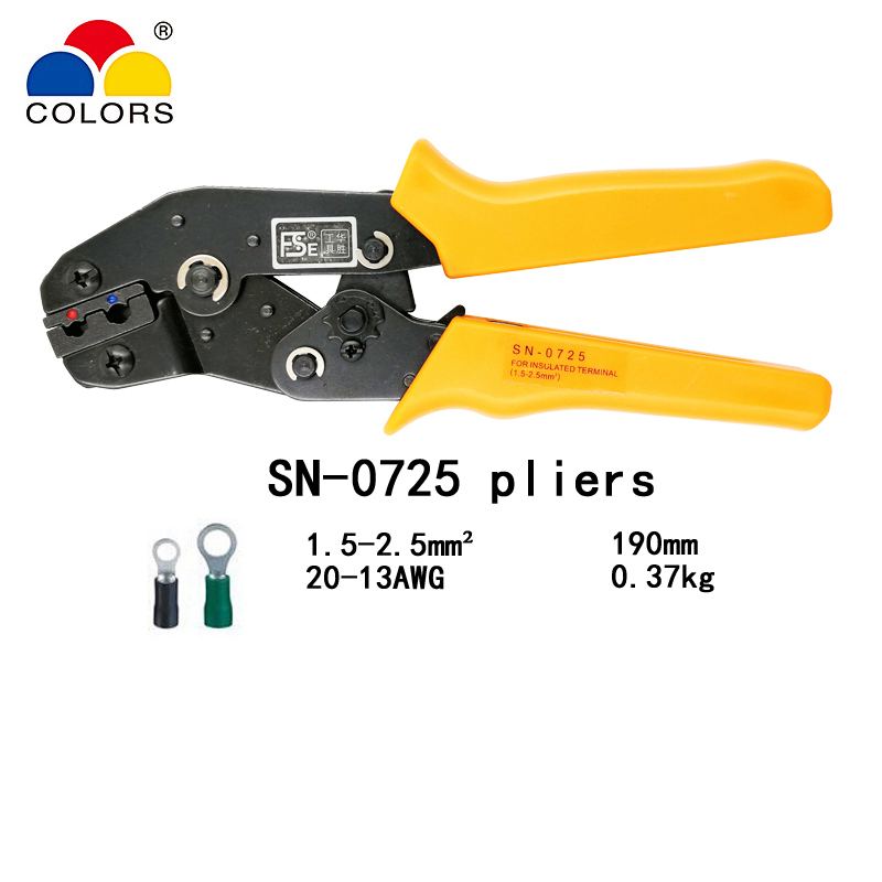 SN-02C/01C/0725 crimping pliers 0.25/0.5/1.5/2.5mm2 23-13AWG for insulation terminal clamp self-adjusting hand tools