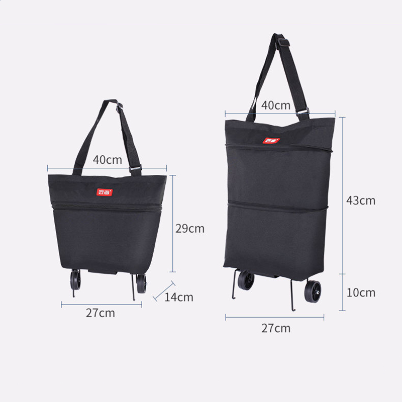 Woman Shopping Bags For Trolley Cart Shopping Cart Shopping Basket Trailer Portable Cart Large Shopping Bags Foldable Handbag