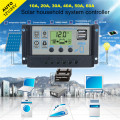 60A/50A/40A/30A/20A/10A Solar Charge Controller Dual USB 12V/24V Auto Solar Panel Battery Charger Controller Voltage Regulator