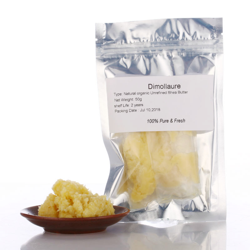 Dimollaure 50-200g Raw Natural Organic Unrefined Shea Butter Oil Plant Essential Oil Skin Care Cosmetics Carrier Oil