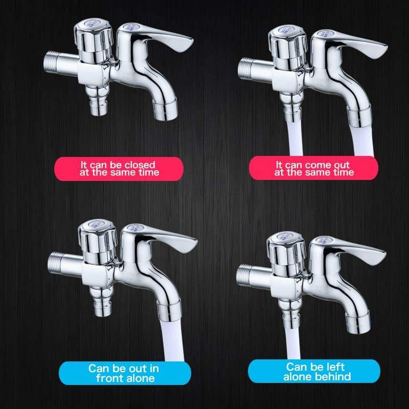 Double Wonderlife Washing Machine Faucet with Quality Zinc Alloy Home Washing Machine Tap and Garden Bibcock for Fashion Home Bi