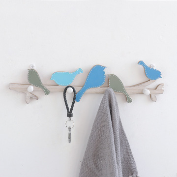 4 Hooks Creative Bird Shape Hooks Home Decorative Coat Key Clothes Hook Hanger Wall Door Hanging Decoration