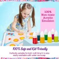 46ml Kids Water-based Art Paint Set Painting Kit Diy Painting On Water Creative Art Set Of 6 Colors Acrylic Paint #YJ
