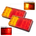 4pcs 12V/24V Truck Trailer Boat LED Stop Indicator Submersible Rear Tail Brake Light Waterproof Lorry Fog Signal Caution Lamp