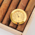 38mm Mini Mosaic Round Cigar Hygrometer High Precision Cigar Case Moisture Meter Tobacco Box Humidity Gauge Cigar Accessories
