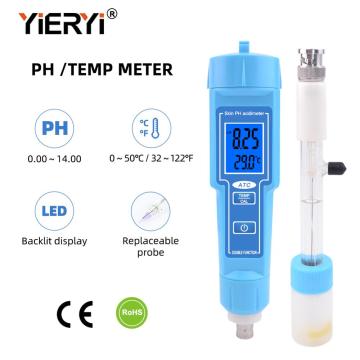 yieryi Automatic Calibrating ph Meter For Tapered Loose Soil Hydroponics Replaceable Probe For Cheese, lab, drinking water