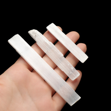 1PC Natural White Selenite Gypsum Sticks Reiki Crystal Energy Wand Healing Stone Mineral Ore Raw Gemstone DIY Jewelry Making