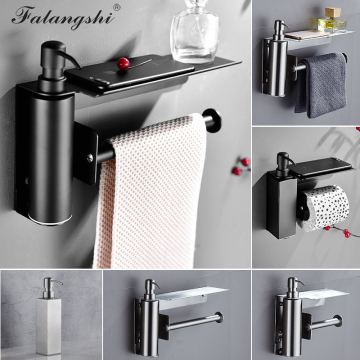 Liquid Soap Dispenser 304 Stainless Steel High Quality Multifunction Bathroom Accessories Phone Storage Paper Holder WB8601