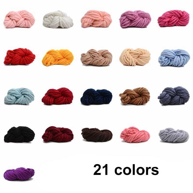 250g/Ball Super Thick Natural Wool Chunky Yarn Felt Wool Roving Yarn for Spinning Hand Knitting Spin Yarn Diy Blanket Supply