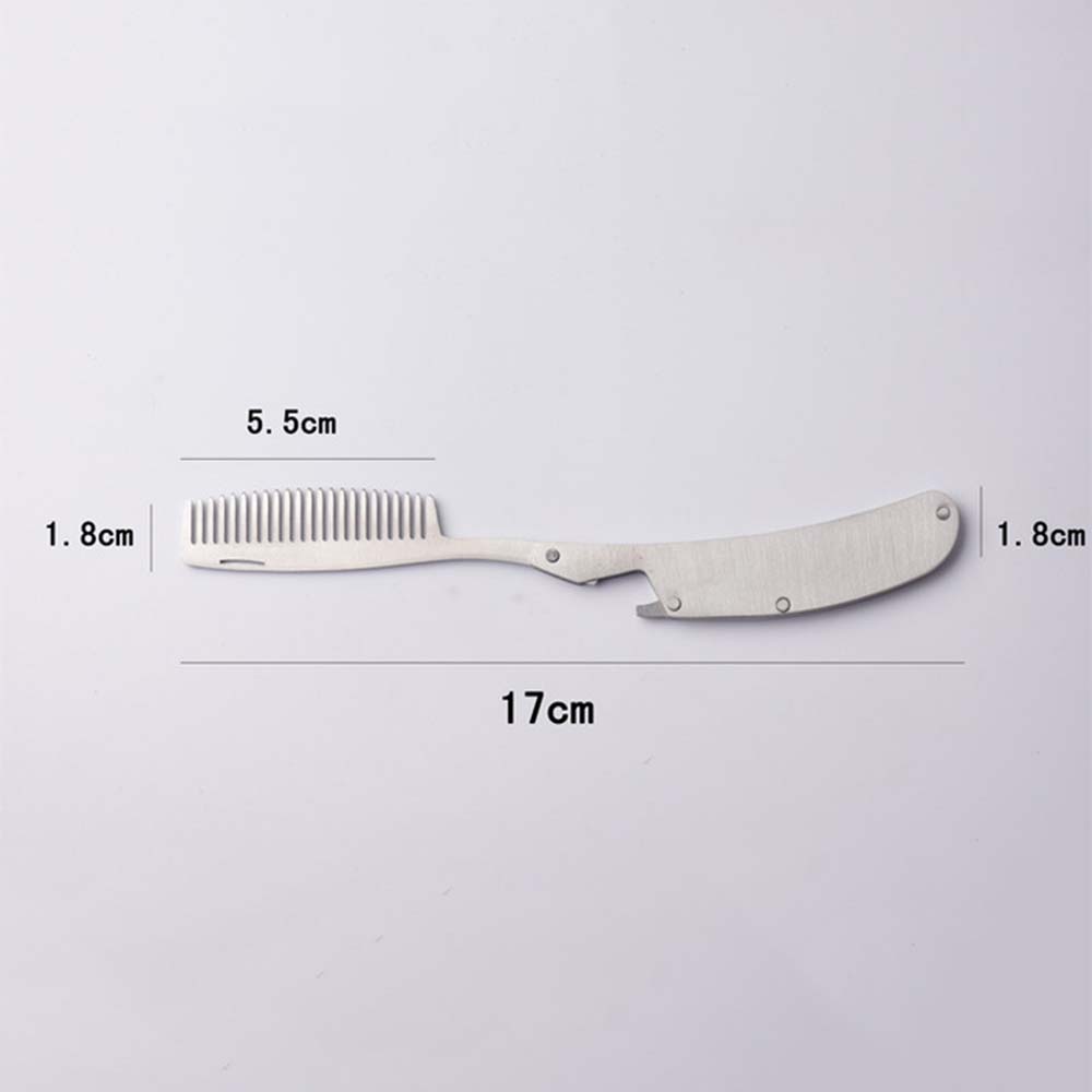 Stainless Steel Fold Comb Hair Comb For Men Beard Care Professional Folding Comb Pocket Hair Comb Beard Hair Clip Styling Tool