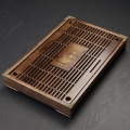 Solid Wooden Tea Tray Drainage water storage kung fu tea set with Drawer tea table Chinese tea room board ceremony tools