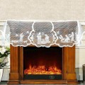 1pcs Christmas Lace Tablecloth Fireplace Cover Table Runner Virgin Mary Religious Home Party Supplies Christmas Lace Tablecloth