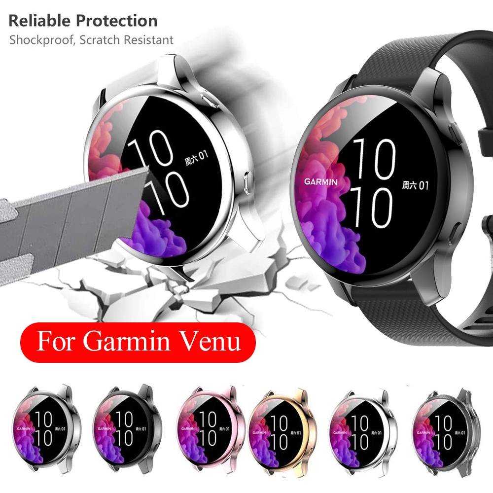 1Pc TPU Watch Case Full Cover Screen Protector for Garmin Venu Smart Watch Bands Accessories Shockproof Protective Shell