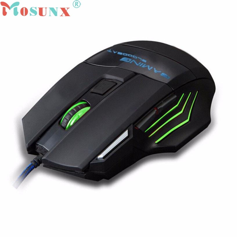 Top Quality Hot Selling Fashion Design 5500 DPI 7 Button LED Optical USB Wired Gaming Mouse Mice For Pro Gamer JUL 11 18Apr12