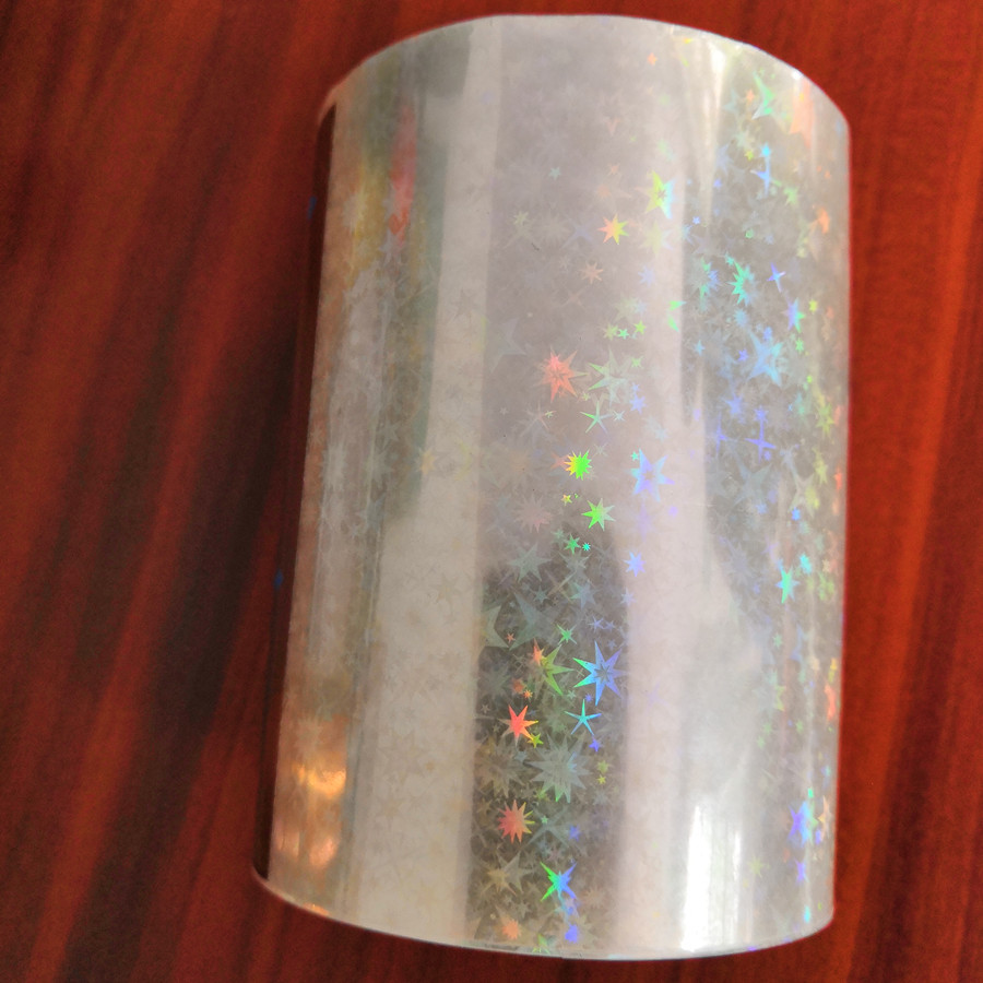 Two rolls Transparent holographic foil Hot stamping foil hot press on paper or plastic 8cm x120m heat stamping film