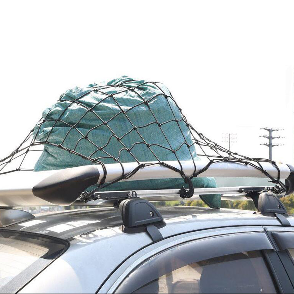 Flexible Car SUV Roof Top Rack Luggage Carrier Cargo Basket Elasticated Net 90*120cm