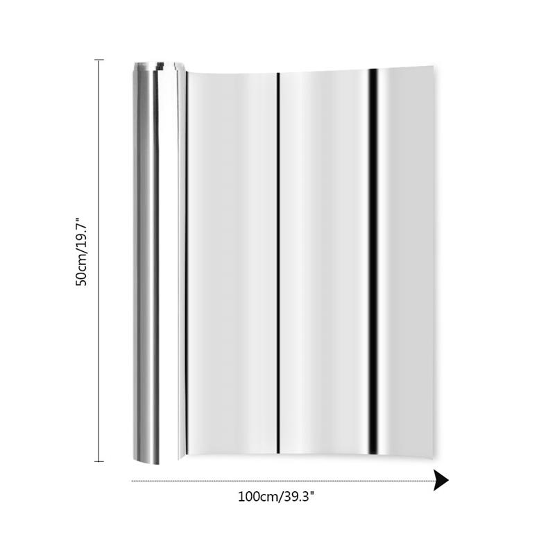 1M 2M*50CM Silver Waterproof Wall Sticking Films Office Door Home Bedroom Bathroom One Way Mirror Insulation Glass Stickers