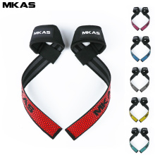 MKAS Weight lifting Wrist Straps Fitness Bodybuilding Training Gym CrossFit lifting straps with Non Slip Flex Gel Grip