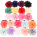 22pcs Satin flower DIY accessories for Hair fabric flowers 7cm Chiffon Flower Hair Accessories Head wrap No Bows No Barrette bow