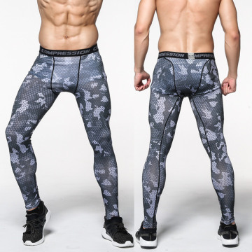 Mens Camouflage Tight trousers Running training compression Quick-drying Gym jogging Fitness pants Men leggings drawers Briefs