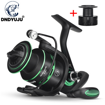 DNDYUJU Fishing Reel 5.2:1 Carbon Fiber Max Drag 8kg Power Spinning Wheel Fishing Coil 1PC Aluminium + 1PC Nylon Winding Cup