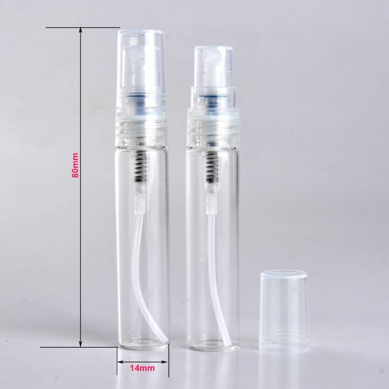 Portable 10PCS 5ml Mini Glass Empty Bottle Perfume Sprayer Clear Glass Container Travel Bottle Container Atomizer NEW