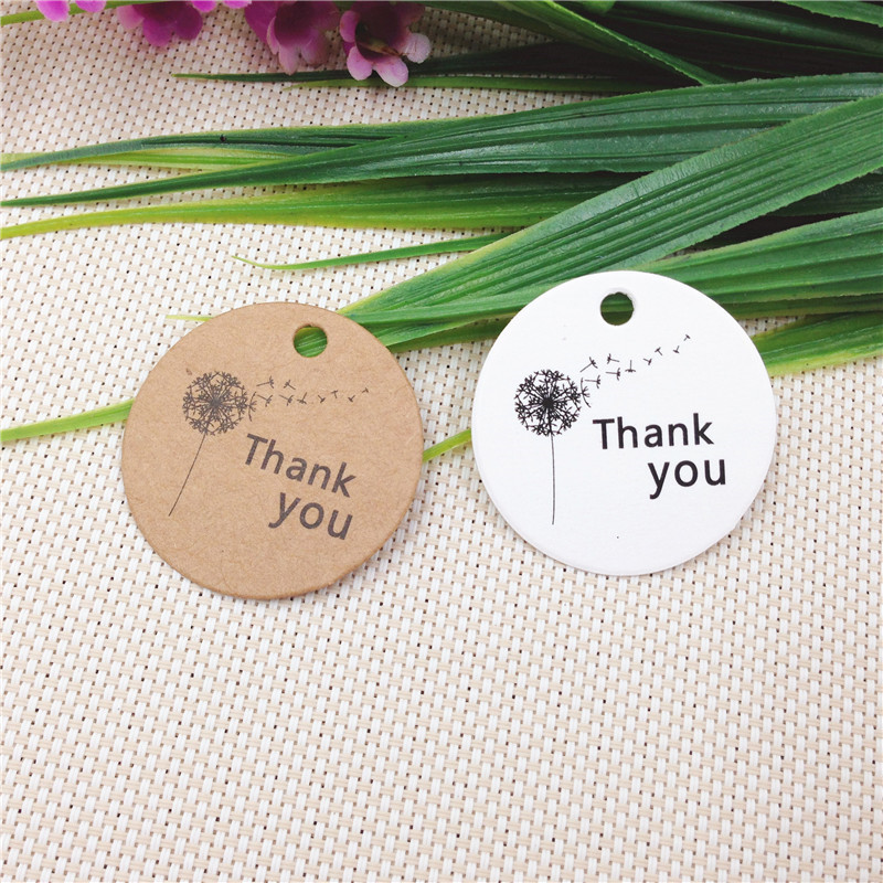 200Pcs/Lot 3cm Round Handmade With Love Kraft Paper Tags For DIY Gifts Bag Bottle Price Tags Luggage Tags Name Tags