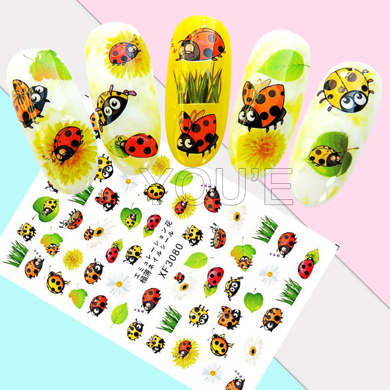 Nail Art Stickers Fresh Sticker on Nails Art Decals Avocado Adhesive Big Leaves Manicure for Nails Design Decoration Art