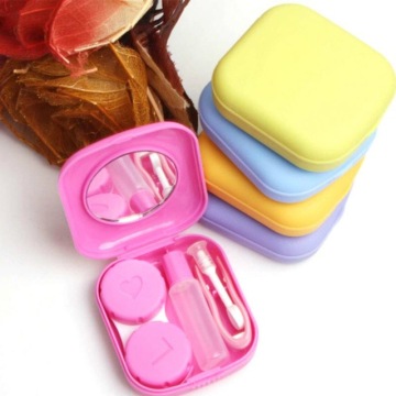 1 Set Mini Contact Lens Case Travel Kit with Easy Carry Mirror tweezers Container Holder eyewear Pocket