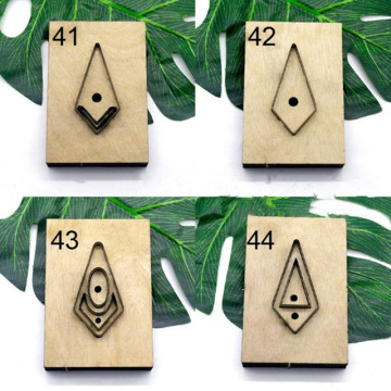Japan Steel Blade Rule Die Cut Steel Punch Diamond Leaf Eardrops Cutting Mold Wood Dies for Leather Cutter for Leather Crafts