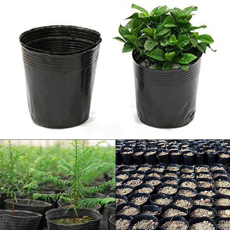 100PCS Nursery Pots 2 Size Round Flower Seedlings Sowing Plant Nursery Room Pots Plants Garden Growing Pot Home Garden Planter
